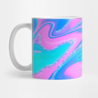 Holographic 90s Color Swirl Mug